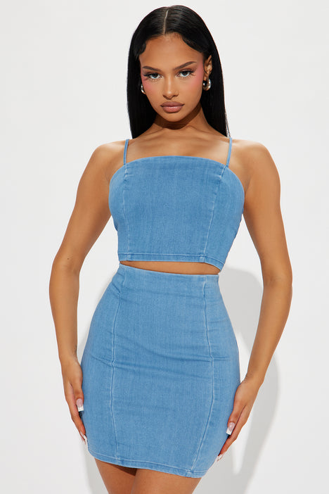 Fashion nova 2025 jean skirt