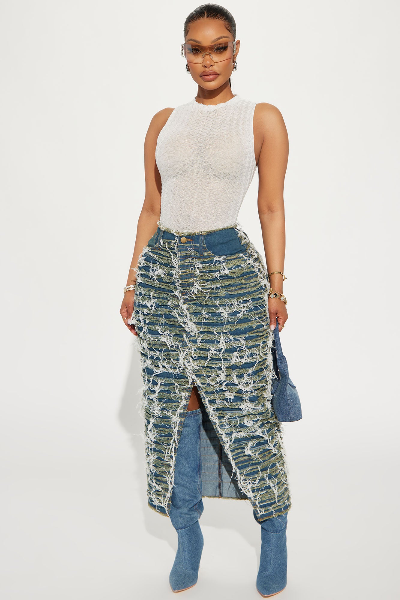 Denim midi skirt 08 discount