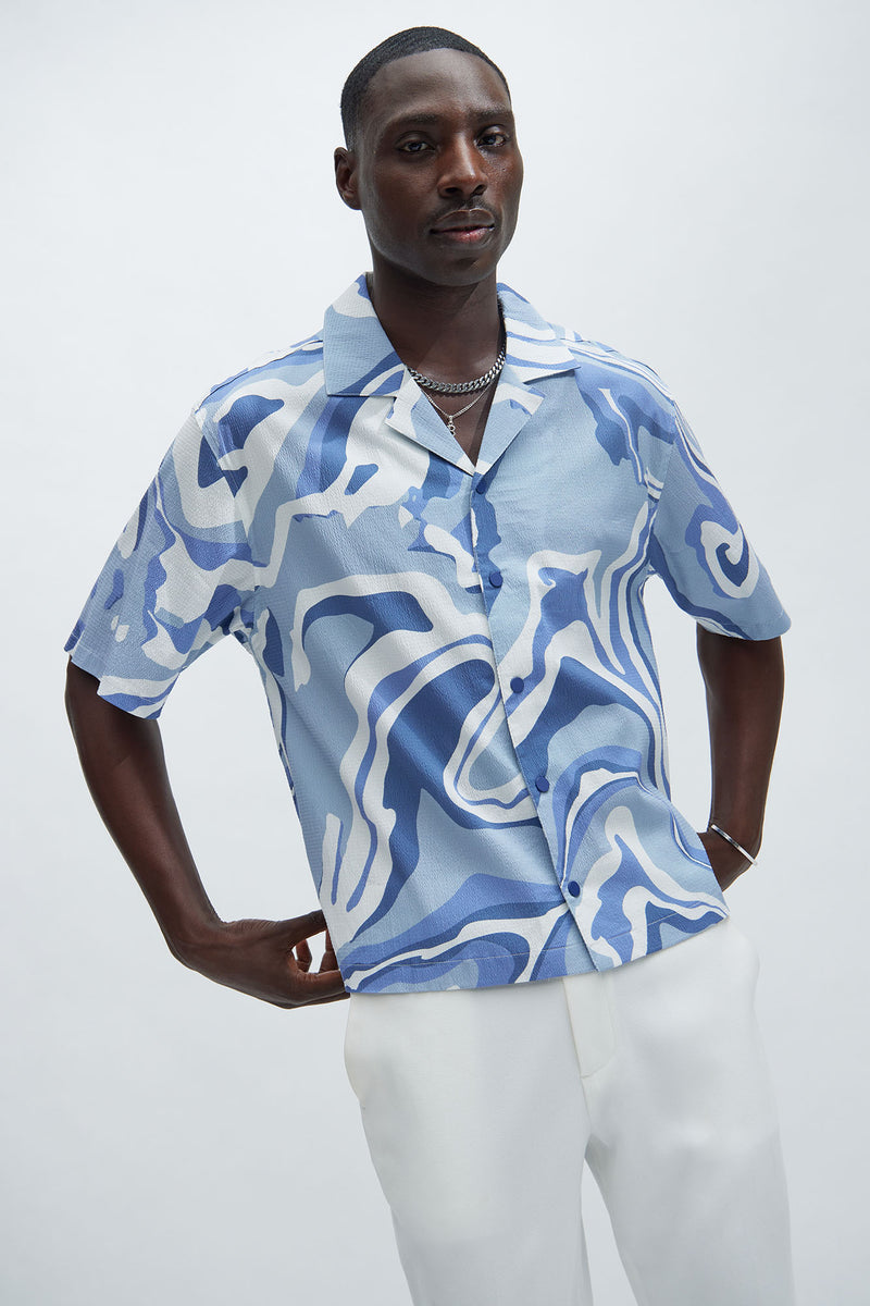 Cumulus Shirt - Blue/combo | Fashion Nova, Mens Shirts | Fashion Nova