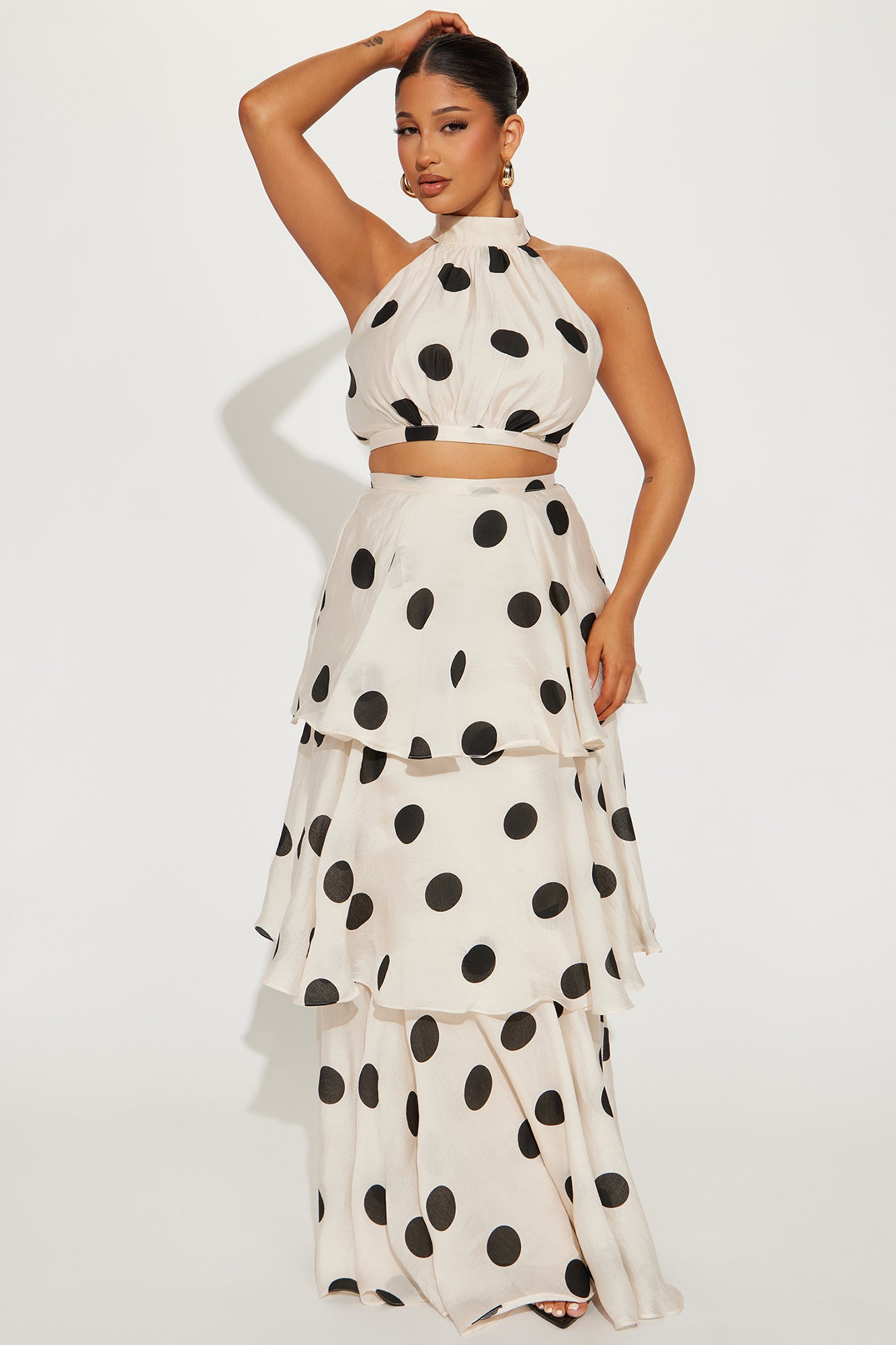 Polka dot 2025 skirt set