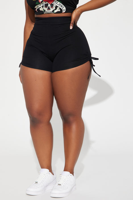 Ruched biker shorts sale