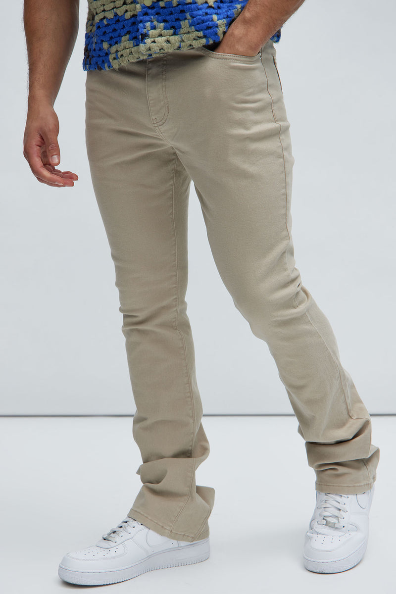 Drop Top Convertible Stacked Skinny Pants - Tan | Fashion Nova, Mens ...