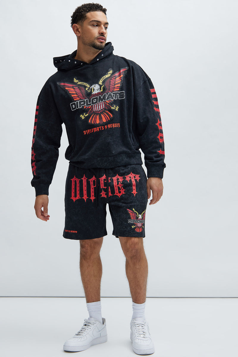 Dipset Seal Shorts Black Fashion Nova, Mens Fleece Bottoms