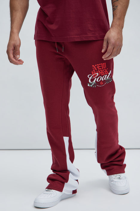 Burgundy roots sweatpants cheap