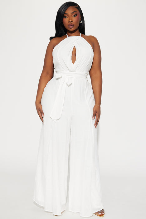 White jumpsuit size hotsell 14