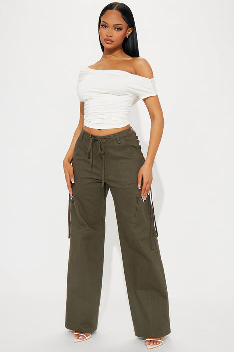 Kalley Cargo Pants - Olive, Fashion Nova, Pants