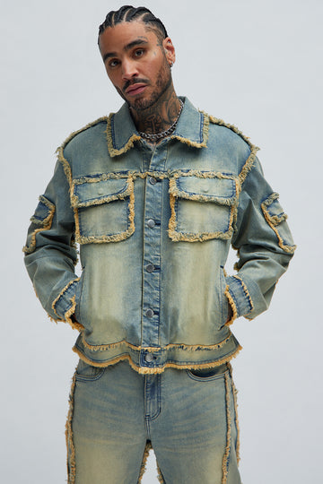 Oversized denim top jacket fashion nova