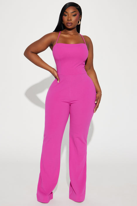 Hot pink deals jumpsuit womens