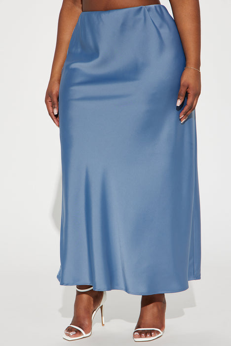 Satin maxi sales skirt 50