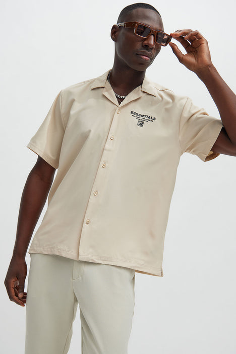 Ivory button up shirt mens store
