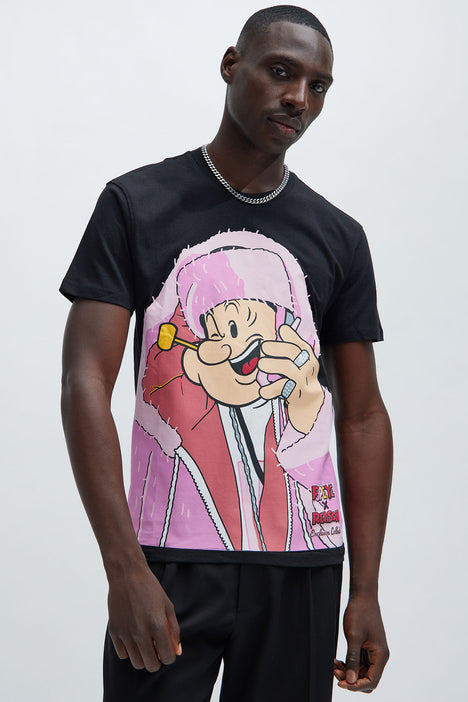 Popeye Uptown Short Sleeve Tee Black Fashion Nova Mens