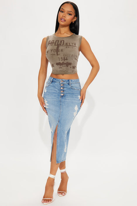 Reworked Denim Midi Skirt | Moda faldas, Ropa, Moda