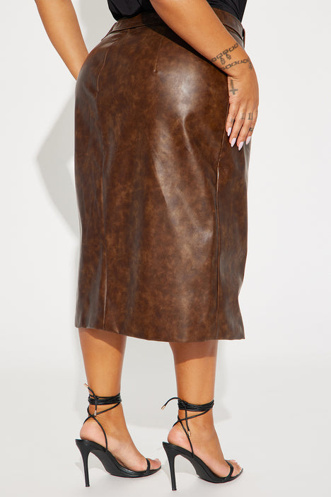 Leather midi 2025 skirt 07