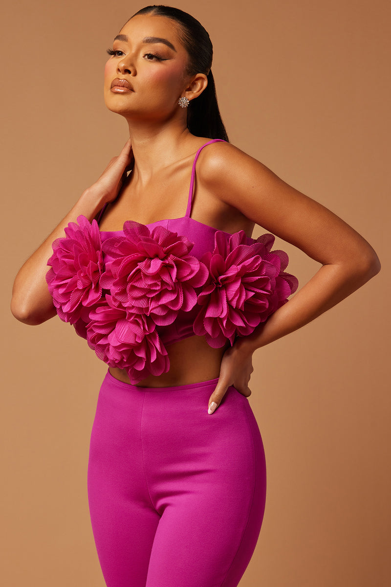 Darla Flower Pant Set Hot Pink Fashion Nova, Luxe Fashion Nova