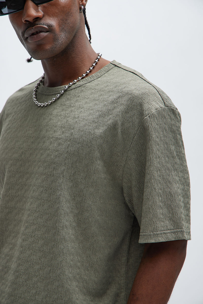 Textured Tees Reign Textured Relaxed Tee - Olive | Fashion Nova, Mens Tees & Tanks ...