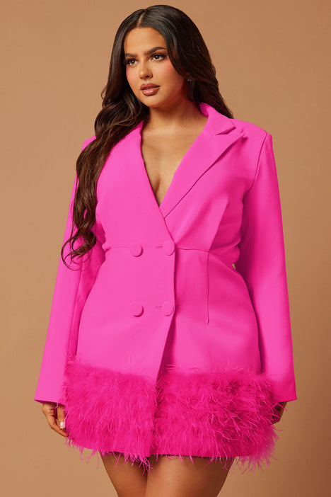 Fashion nova best sale pink blazer dress