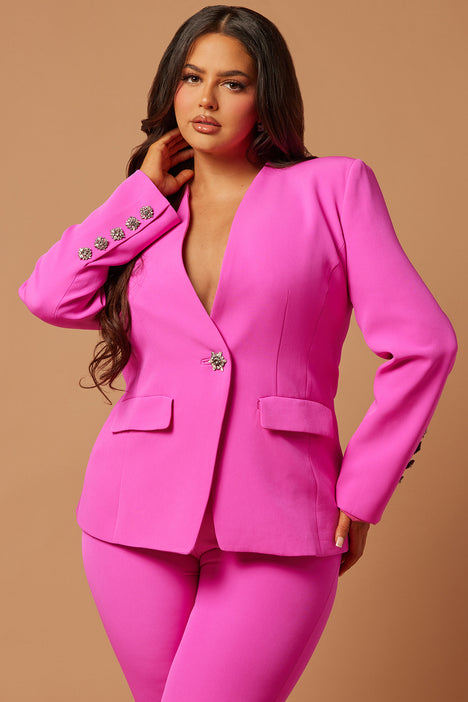 Pink blazer size 20 sales