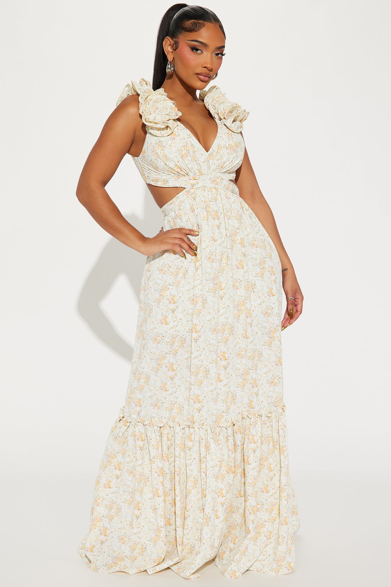 Lana Floral Maxi Dress Sage Fashion Nova Dresses Fashion Nova
