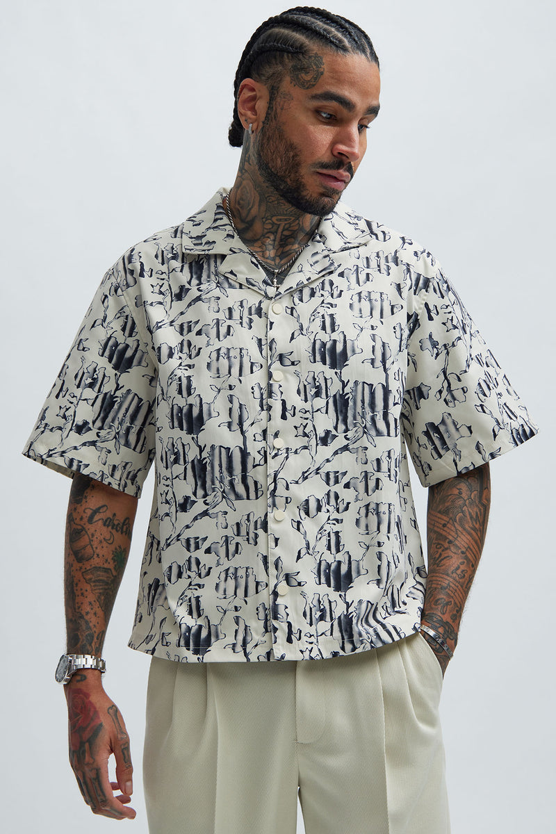 Backdraft Shirt - Cream/combo | Fashion Nova, Mens Shirts | Fashion Nova