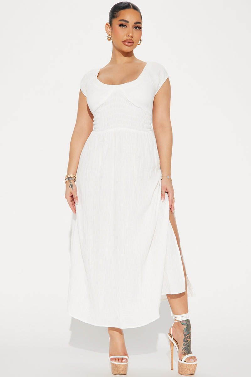 Leah Gauze Maxi Dress - White | Fashion Nova, Dresses | Fashion Nova