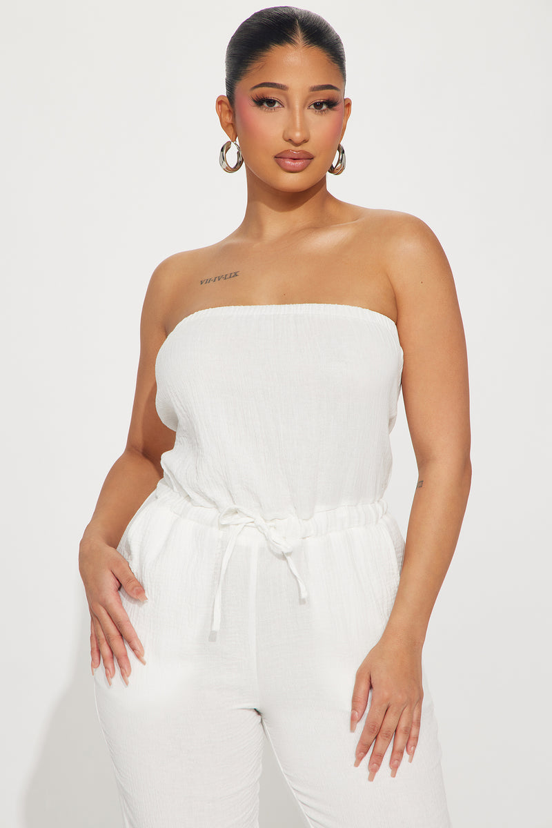 Beach Babe Gauze Jumpsuit - White | Fashion Nova, Jumpsuits | Fashion Nova