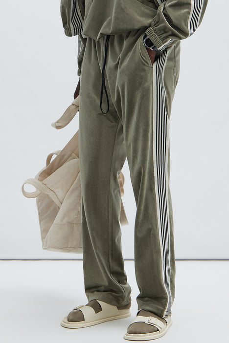 Velvet track pants mens 2025