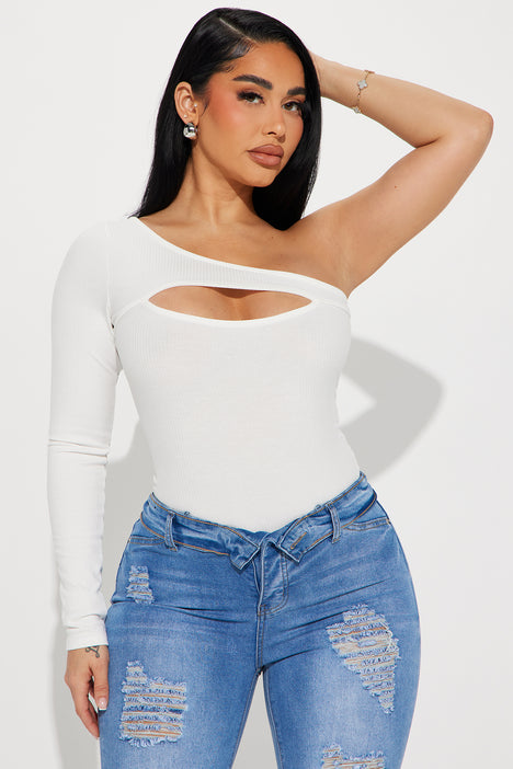 She's All That One Shoulder Bodysuit - Ivory