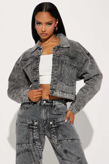 Krissy Oversized Denim Jacket Medium Wash Fashion Nova