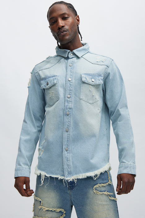 Fashion nova sales denim shirt