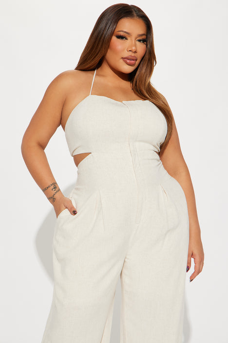 Fashion nova ivory jumpsuit on sale