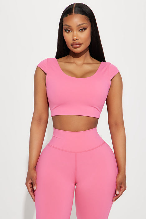 Set The Barre Active Top - Pink