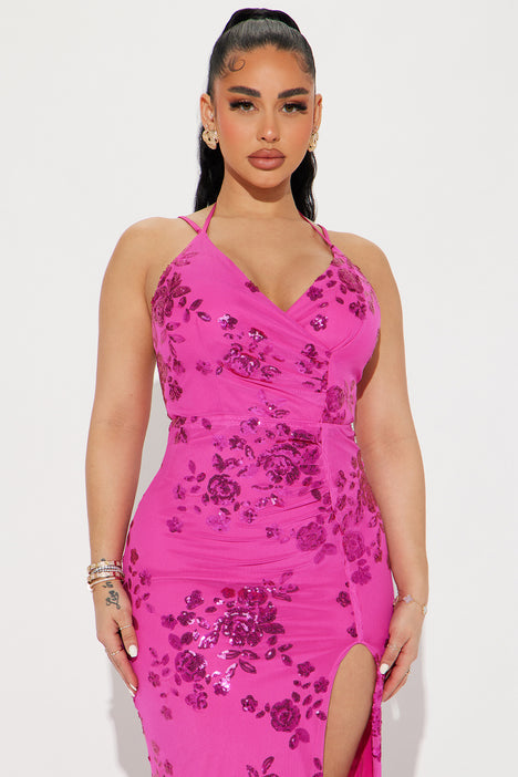 Fashion nova pink hotsell sparkly dress