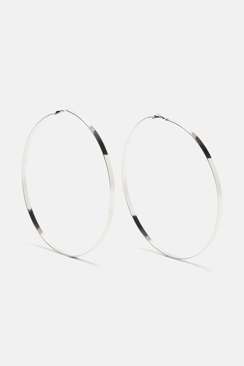 Ever So Extra Hoop Earrings - Silver | Fashion Nova, Jewelry | Fashion Nova