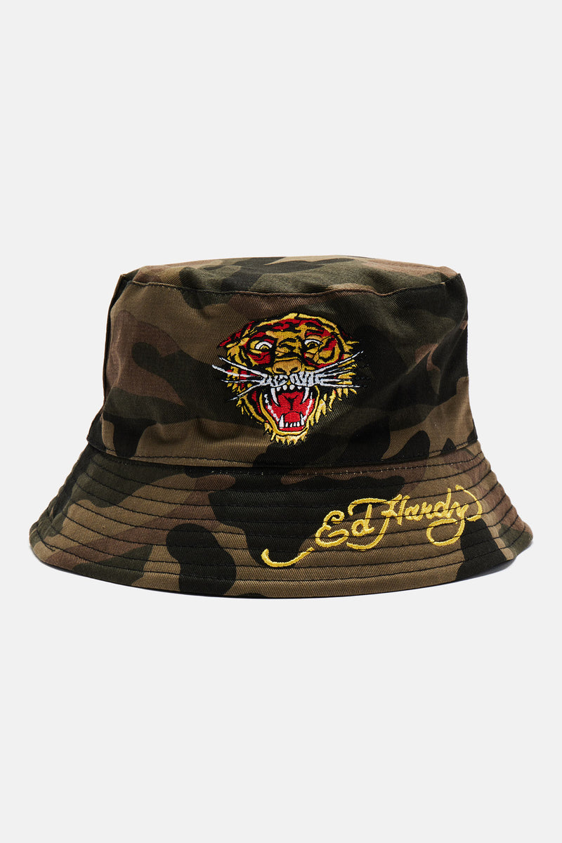 Ed Hardy Fierce Tiger Bucket Hat - Camouflage | Fashion Nova ...