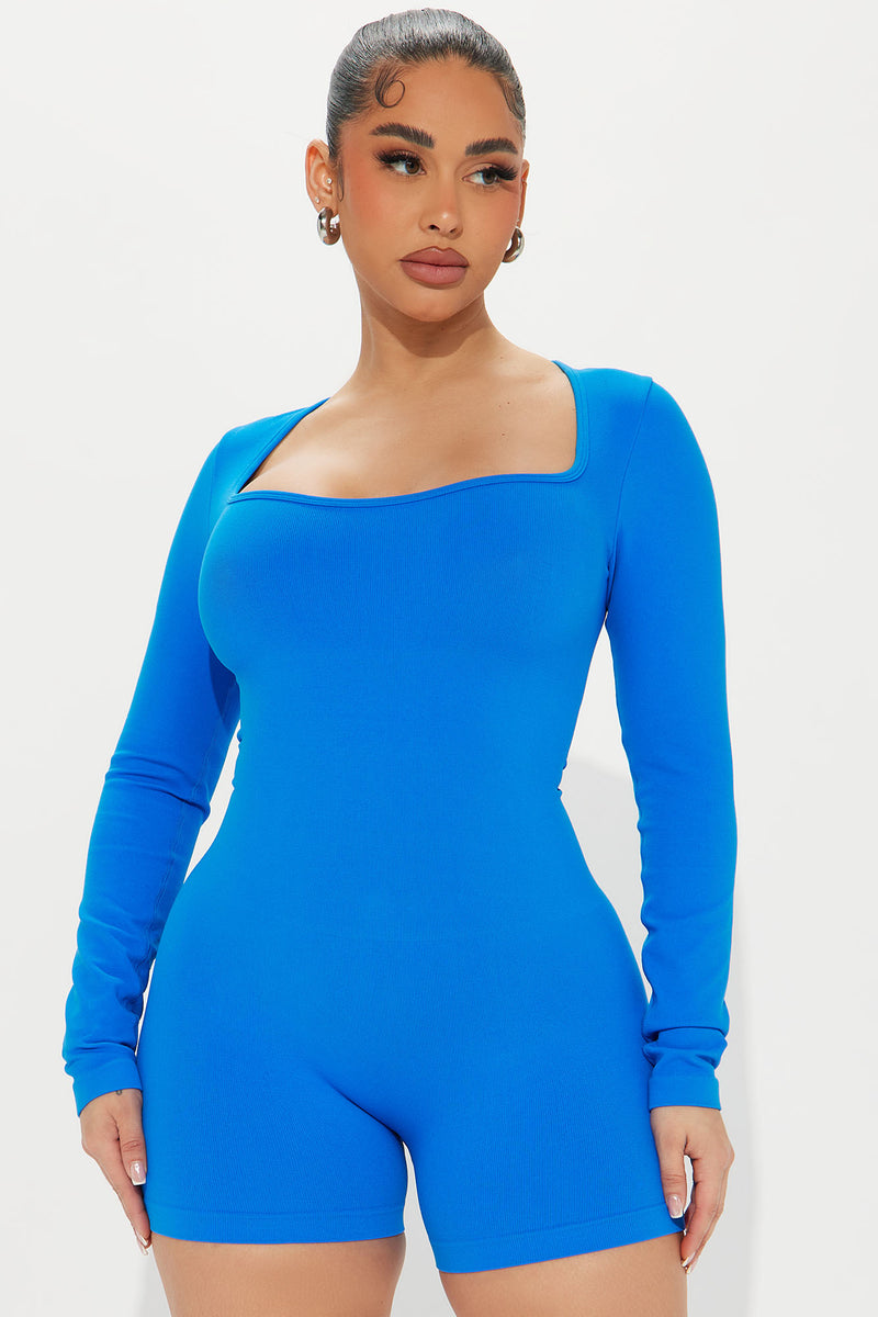 Dakota Compression Seamless Romper - Royal | Fashion Nova, Rompers ...