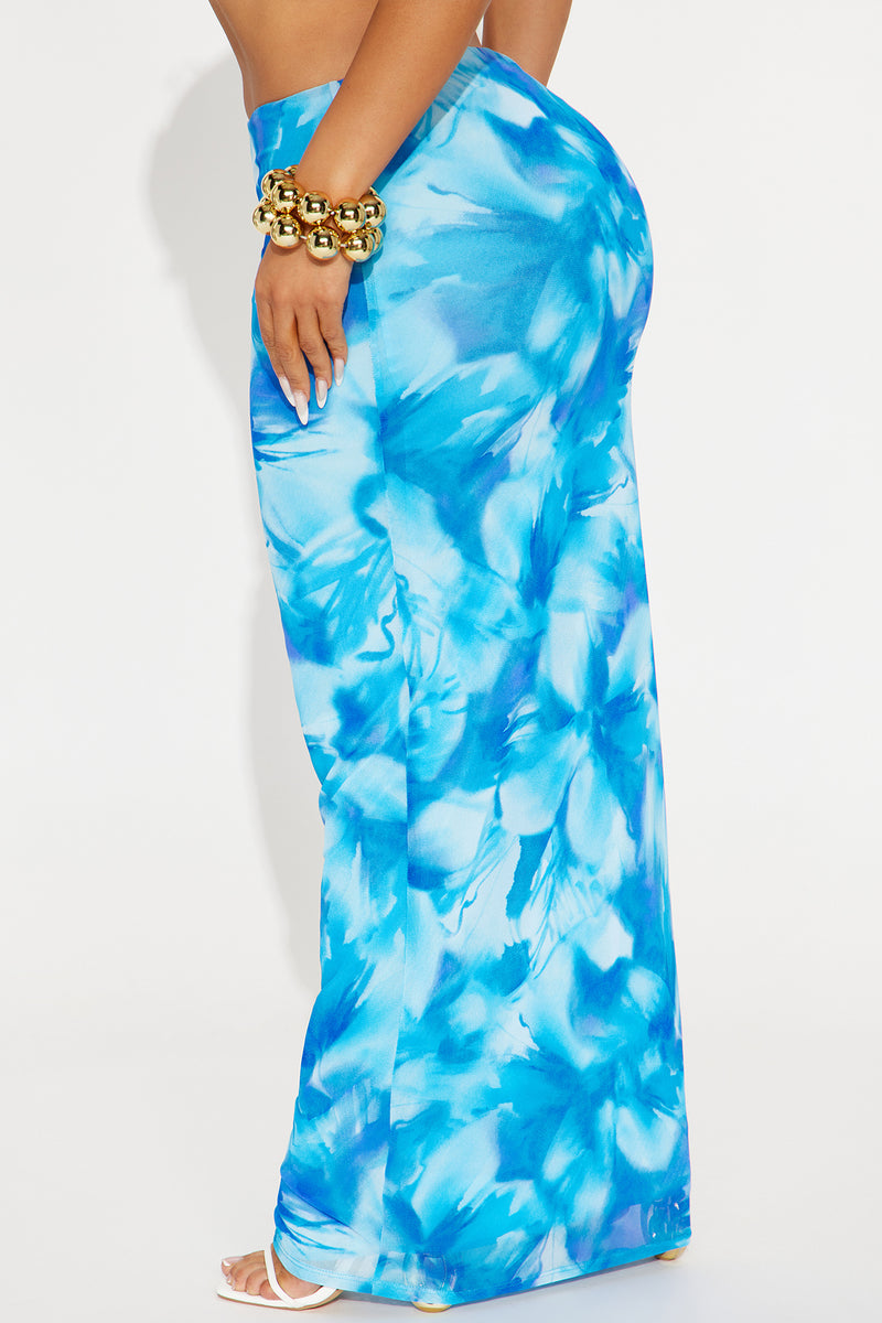 Island Babe Mesh Maxi Skirt - Blue/combo | Fashion Nova, Skirts ...