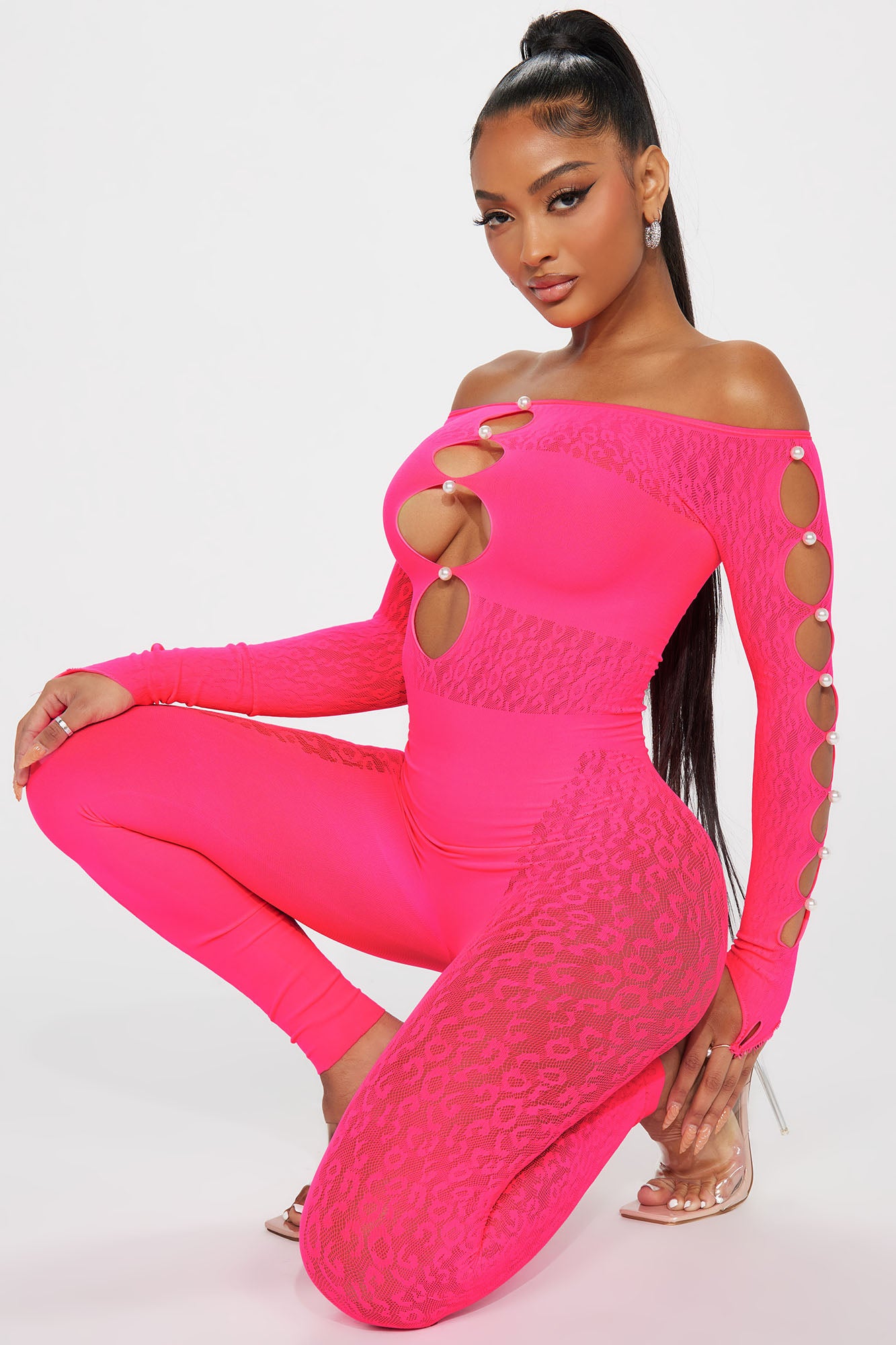 Pink jumpsuit hot sale fashion nova