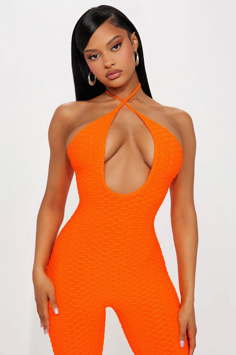 Fashion nova shop orange jumpsuit