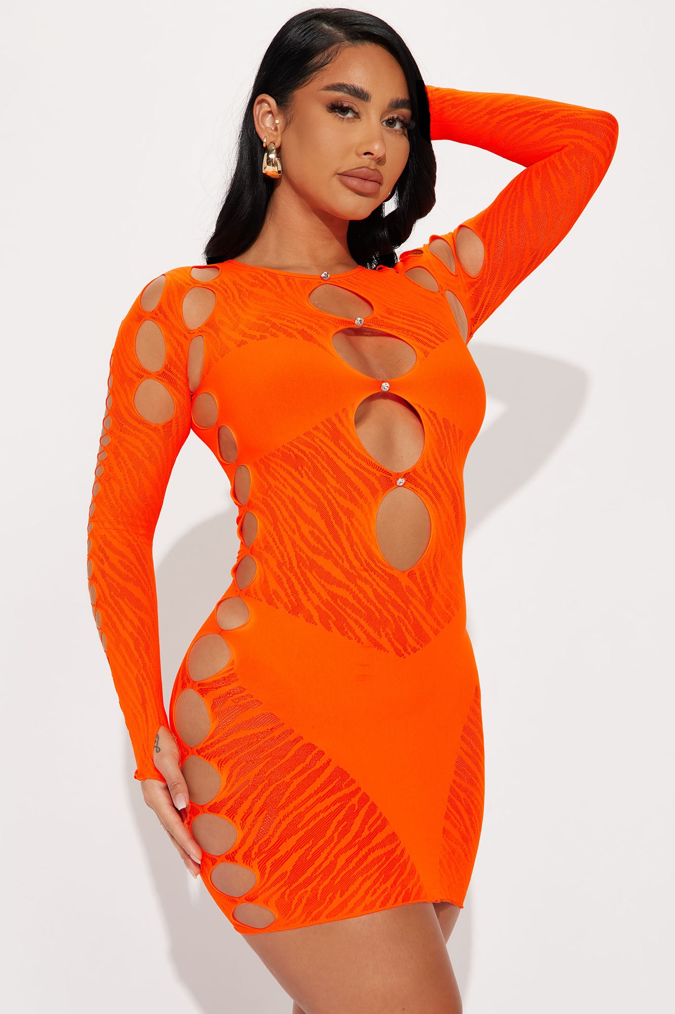 So Seamless Mini Dress - Neon Orange