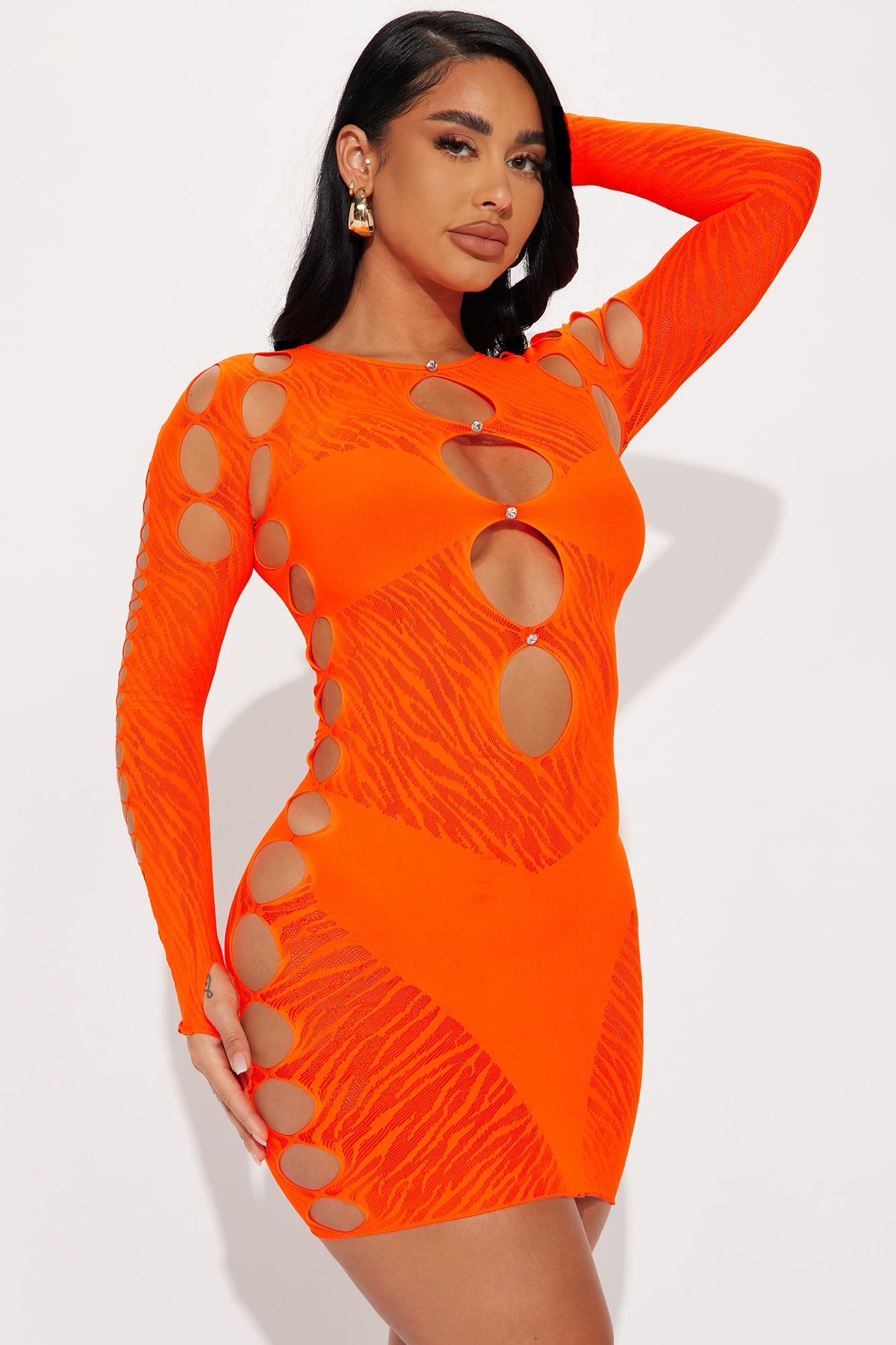 Neon orange deals dress