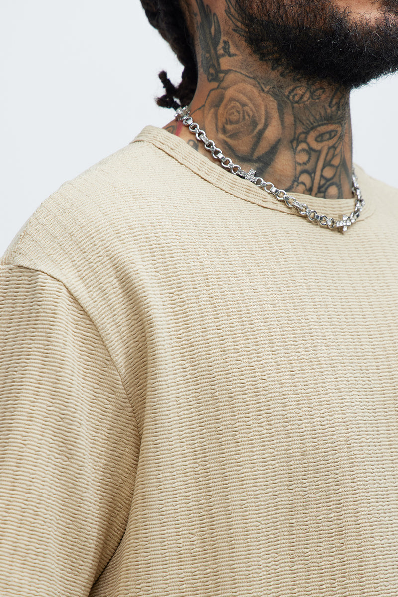 Elm Textured Tee - Tan | Fashion Nova, Mens Tees & Tanks | Fashion Nova