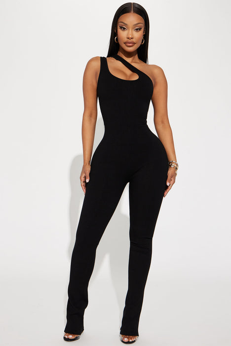 Women's Nova Season Flare Leg Jumpsuit in Black Size XL by Fashion Nova