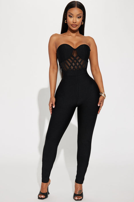 Fashion nova bandage store jumpsuit