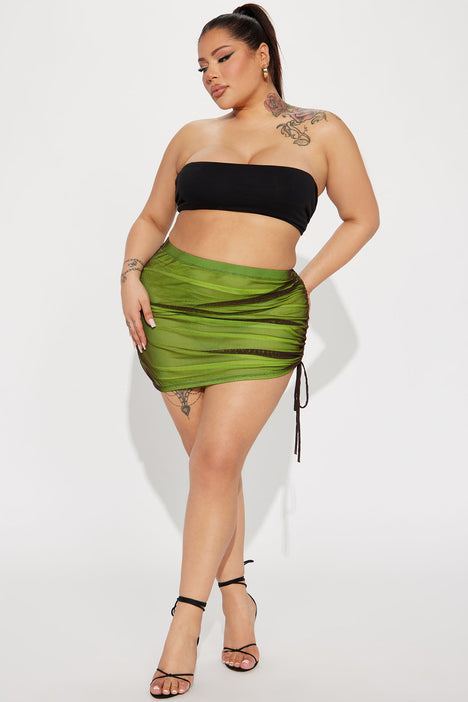 Plus size shop neon skirts