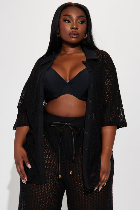 Mesh swim cover up top 2025