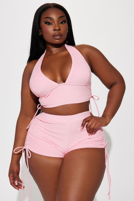 Pink 2 piece bathing hot sale suit