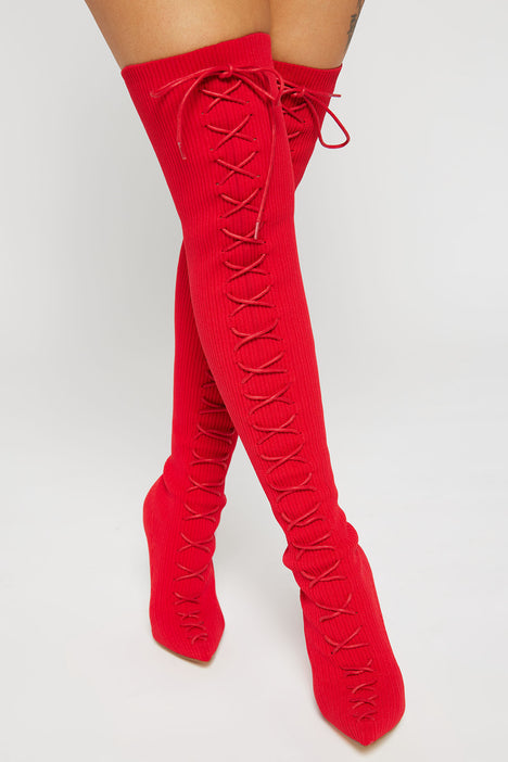 Colorful over the best sale knee boots
