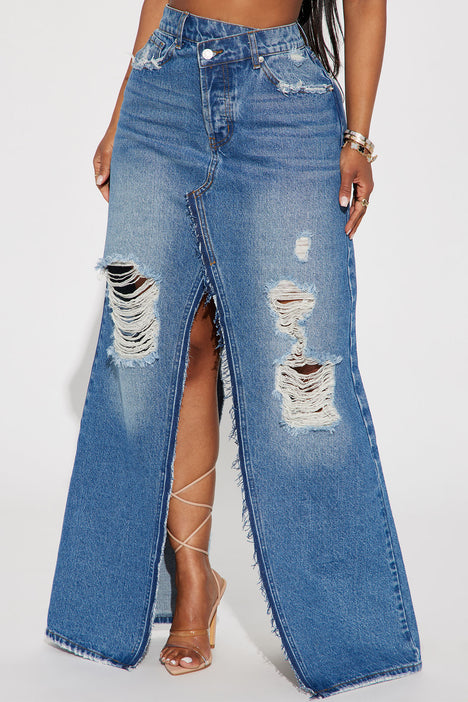 Long jean skirt fashion nova new arrivals
