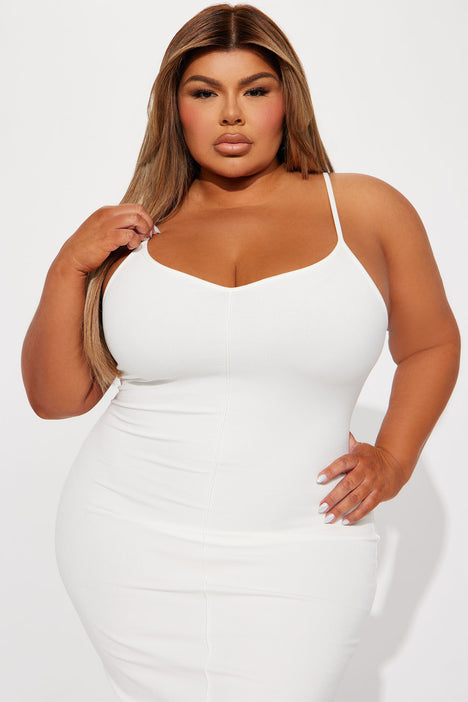 Plus size white deals dress fashion nova