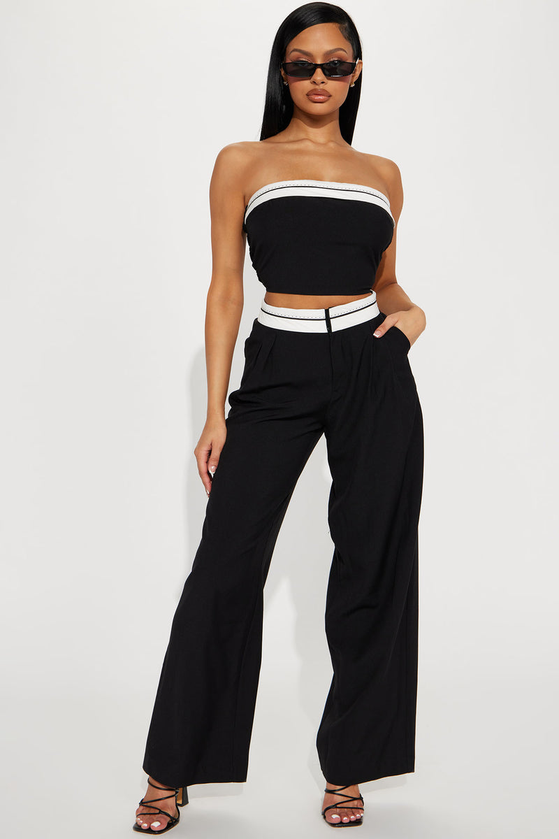 Thinking About It Pant Set - Black | Fashion Nova, Matching Sets ...